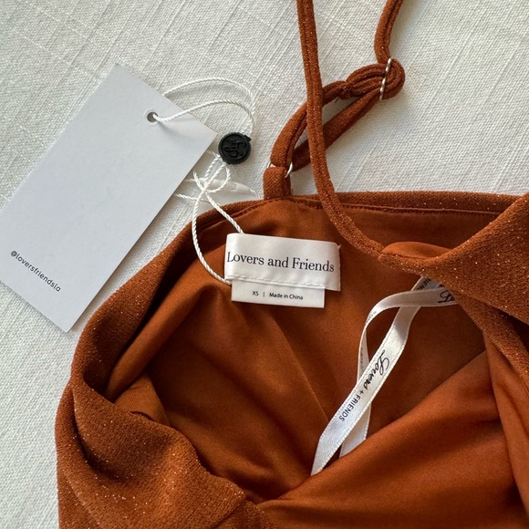 Revolve Lovers & Friends Kiana Mini Dress in Copper - Picture 6 of 8